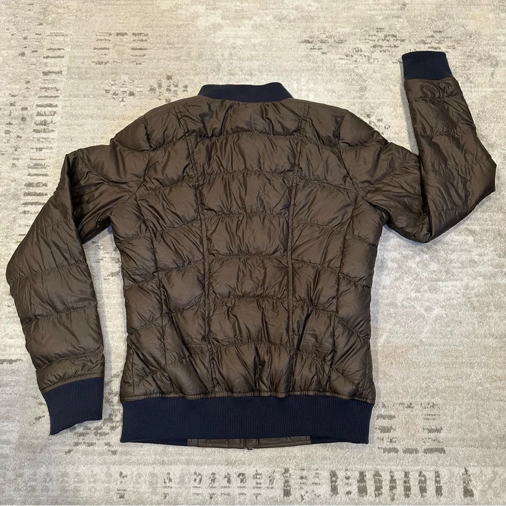 Athleta Dobby Goose Quilted Down Puffer Bomber Jacket Size Small - Picture 7 of 8